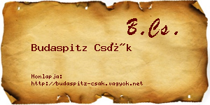 Budaspitz Csák névjegykártya